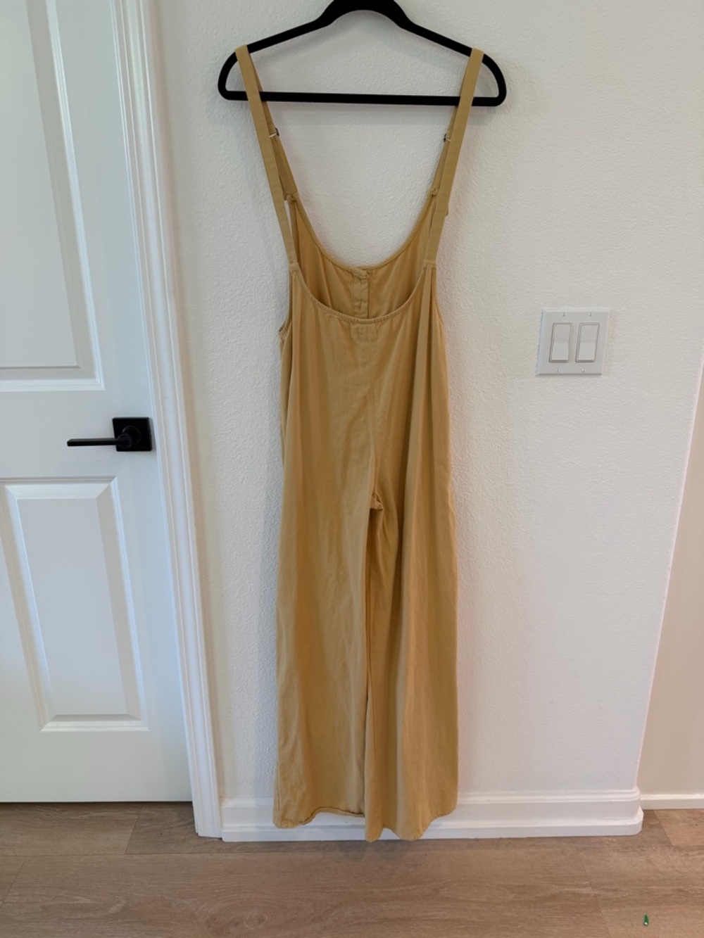 Yellow Button-Front Overalls - Picture 2 of 9
